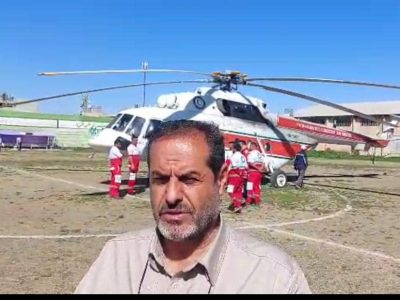 کمک رسانی هوایی به روستاهای بخش دیشموک