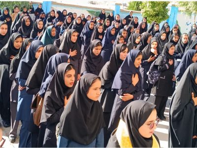 آئین زنگ مهر و مقاومت در مدارس دیشموک+فیلم و عکس