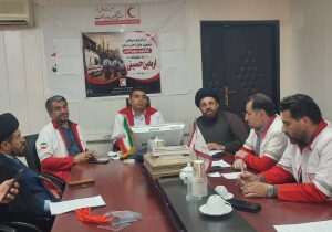 برپایی درمانگاه تخصصی هلال احمر در مسیر کاظمین